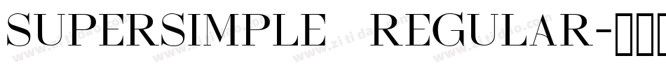supersimple  regular字体转换